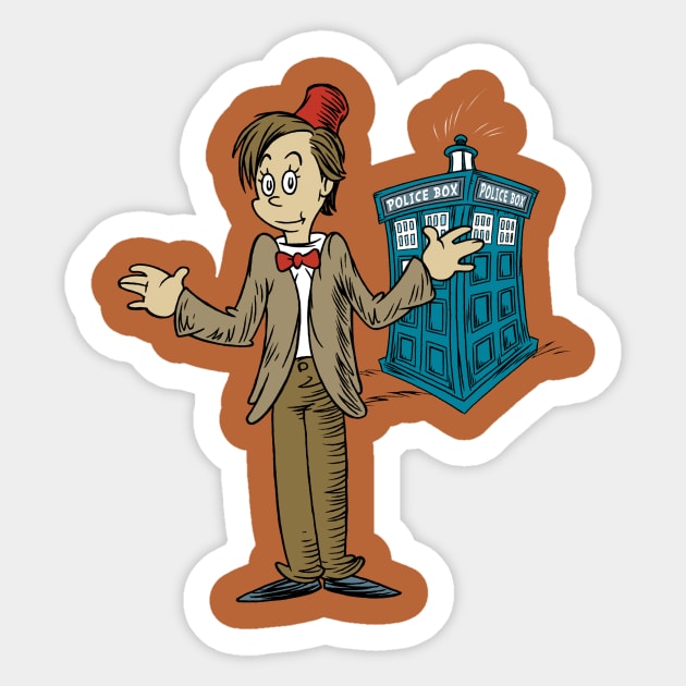 Eleventh Dr Sticker by DrFaustusAU